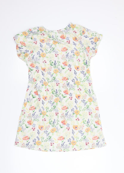 Matalan Womens White Floral  Capri Dress Size S