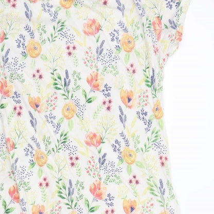 Matalan Womens White Floral  Capri Dress Size S