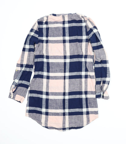 TU Womens Multicoloured Plaid  Shirt Dress  Size 8