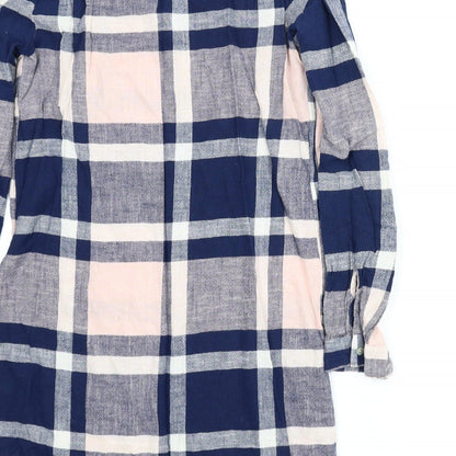 TU Womens Multicoloured Plaid  Shirt Dress  Size 8
