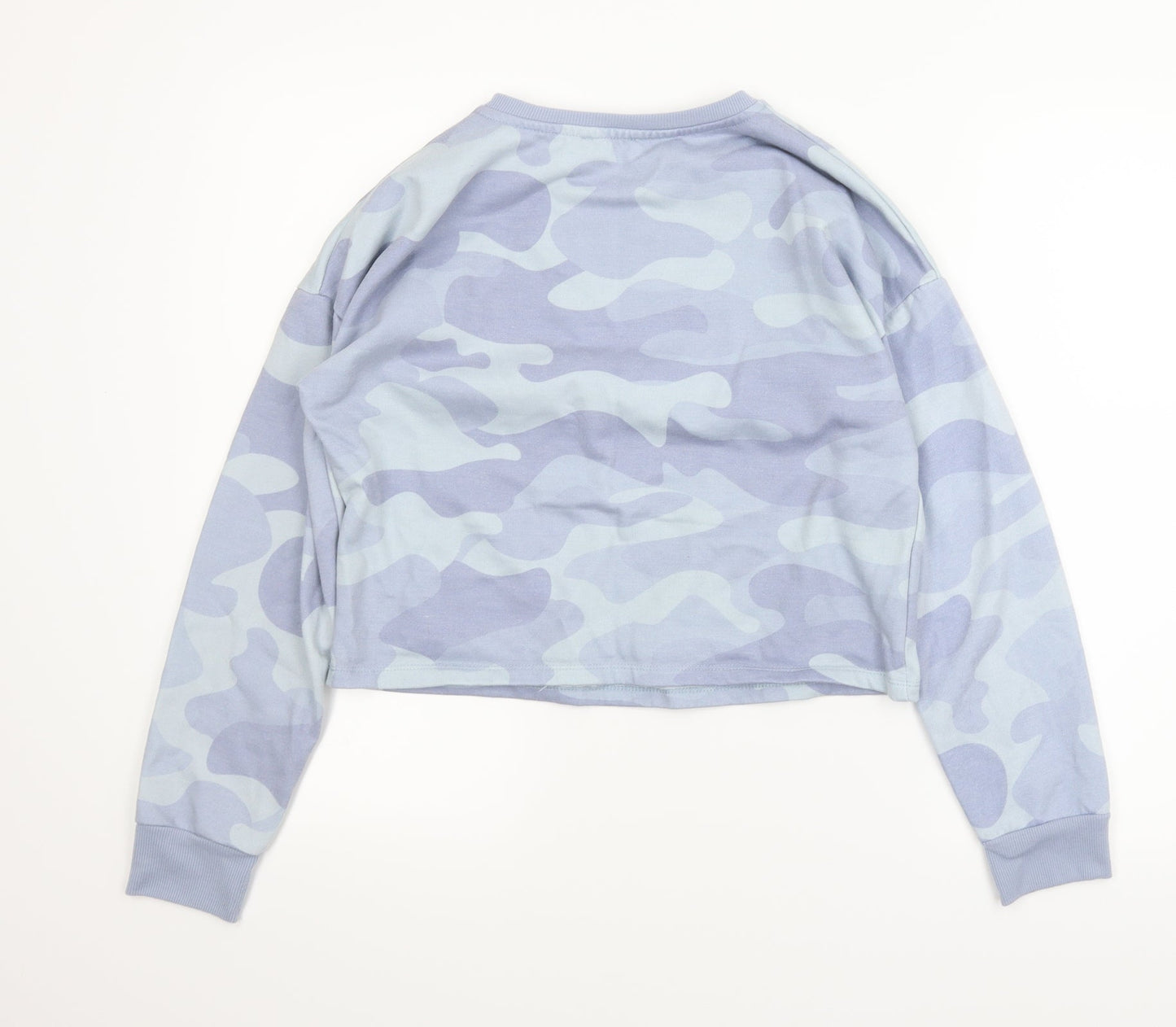 Primark Girls Blue Camouflage  Pullover Hoodie Size 13-14 Years