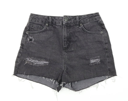 BDG Womens Black  Denim Hot Pants Shorts Size 27 in