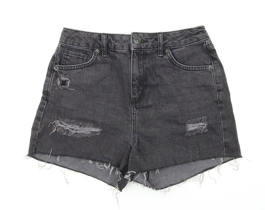 BDG Womens Black  Denim Hot Pants Shorts Size 27 in