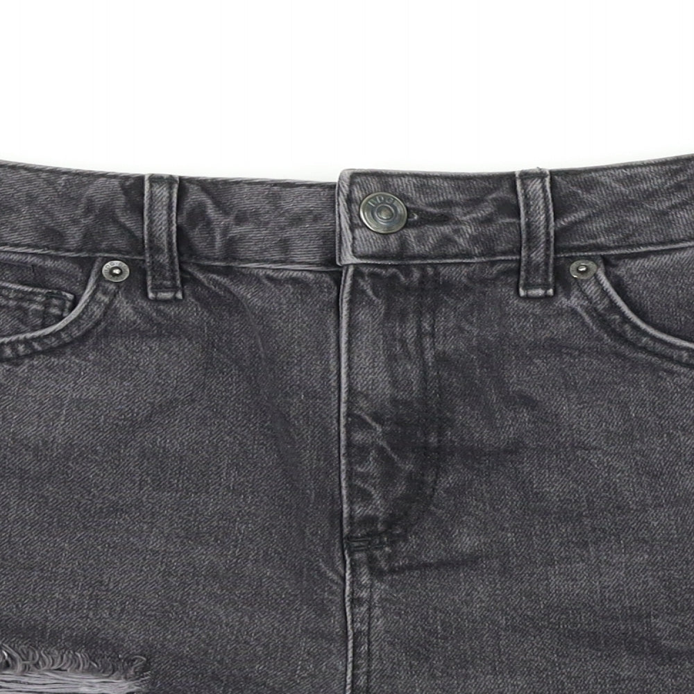 BDG Womens Black  Denim Hot Pants Shorts Size 27 in