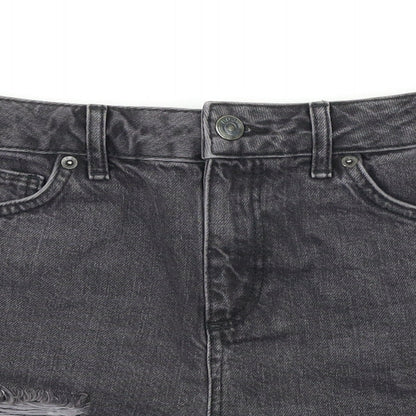 BDG Womens Black  Denim Hot Pants Shorts Size 27 in