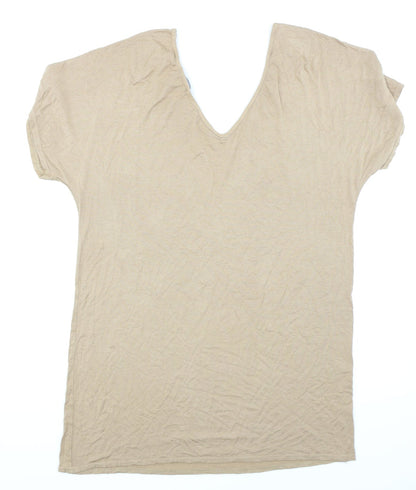 Pretty Little Thing  Womens Brown   Basic T-Shirt Size 12