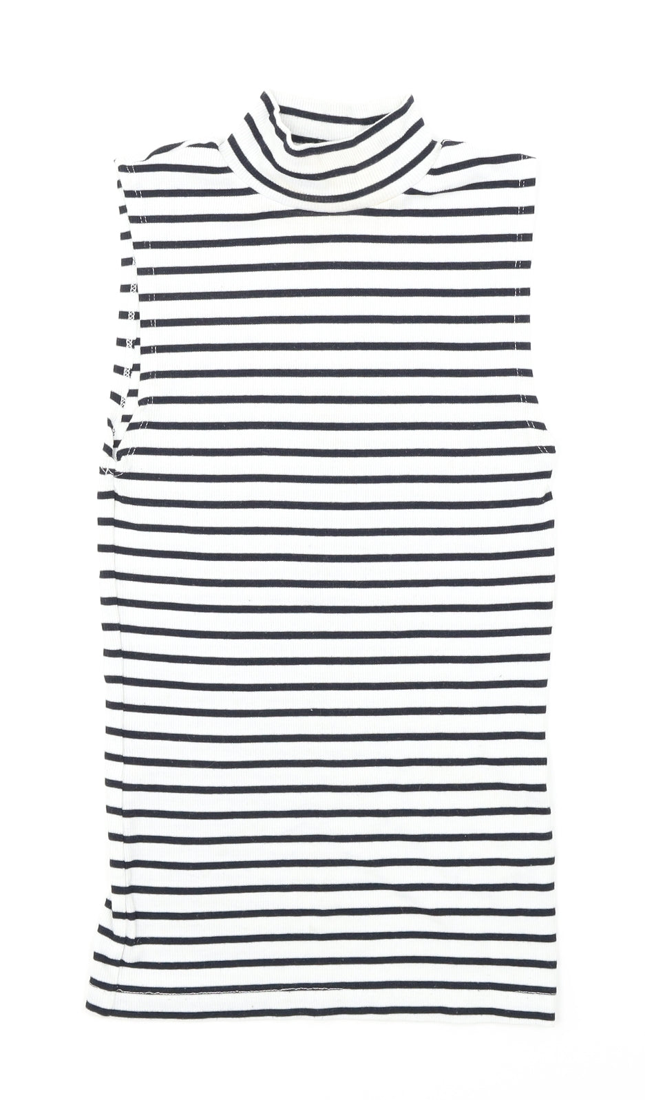 Atmosphere Womens White Striped  Basic Tank Size 6