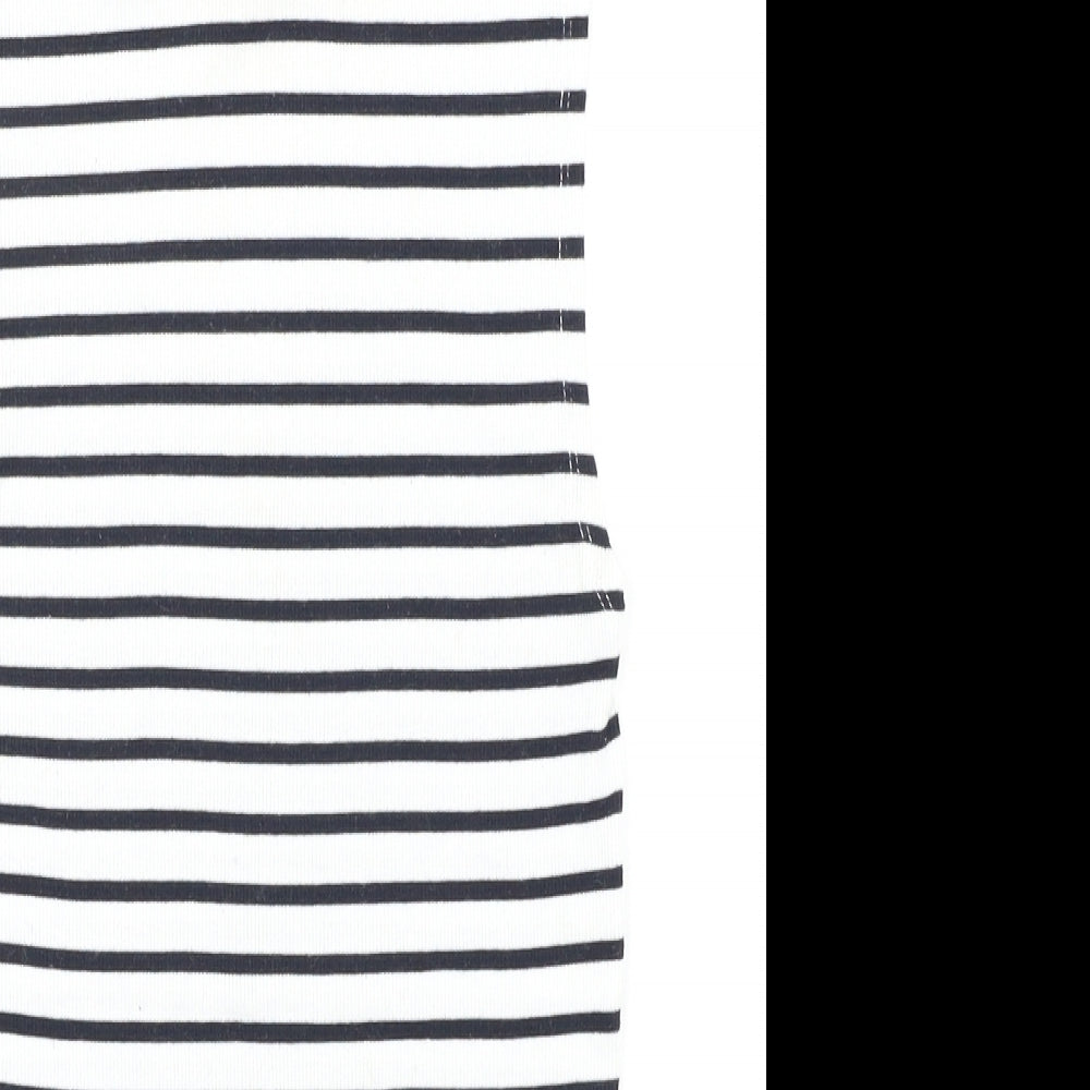 Atmosphere Womens White Striped  Basic Tank Size 6