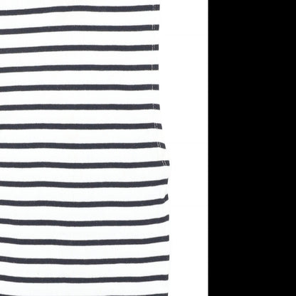 Atmosphere Womens White Striped  Basic Tank Size 6