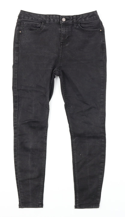 New Look Womens Black  Denim Skinny Jeans Size 12 L25 in