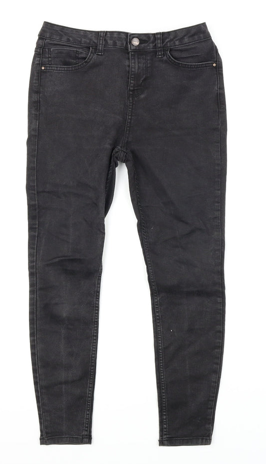 New Look Womens Black  Denim Skinny Jeans Size 12 L25 in