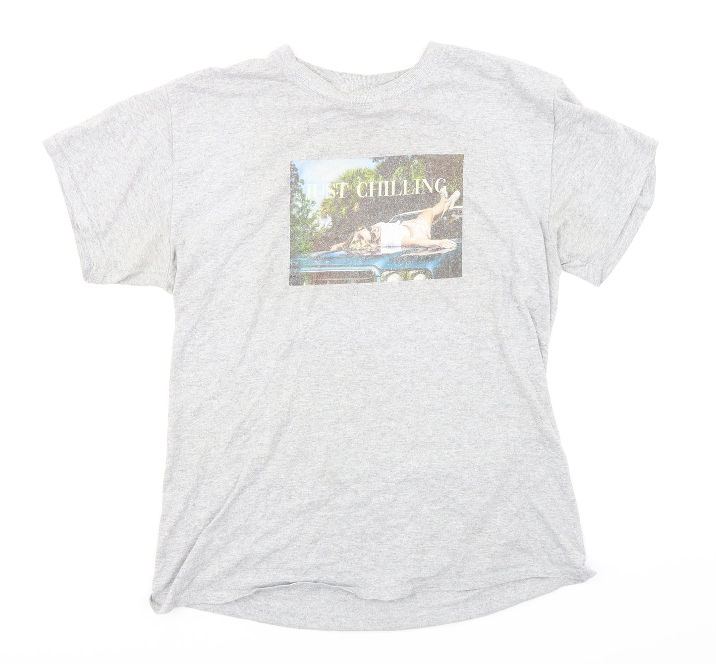 Womens UK Size 10 In the Style Grey Basic T-Shirt