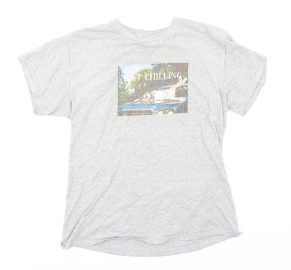 Womens UK Size 10 In the Style Grey Basic T-Shirt