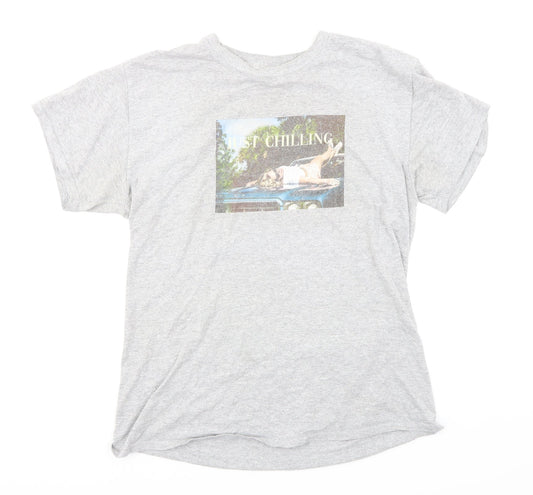 Womens UK Size 10 In the Style Grey Basic T-Shirt