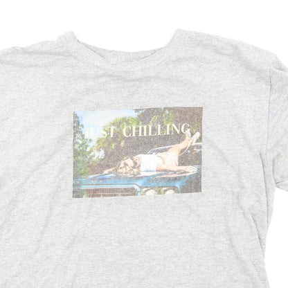 Womens UK Size 10 In the Style Grey Basic T-Shirt