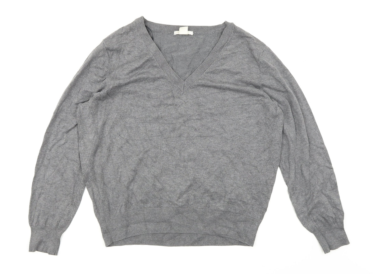 H&M Womens Grey   Pullover Jumper Size L