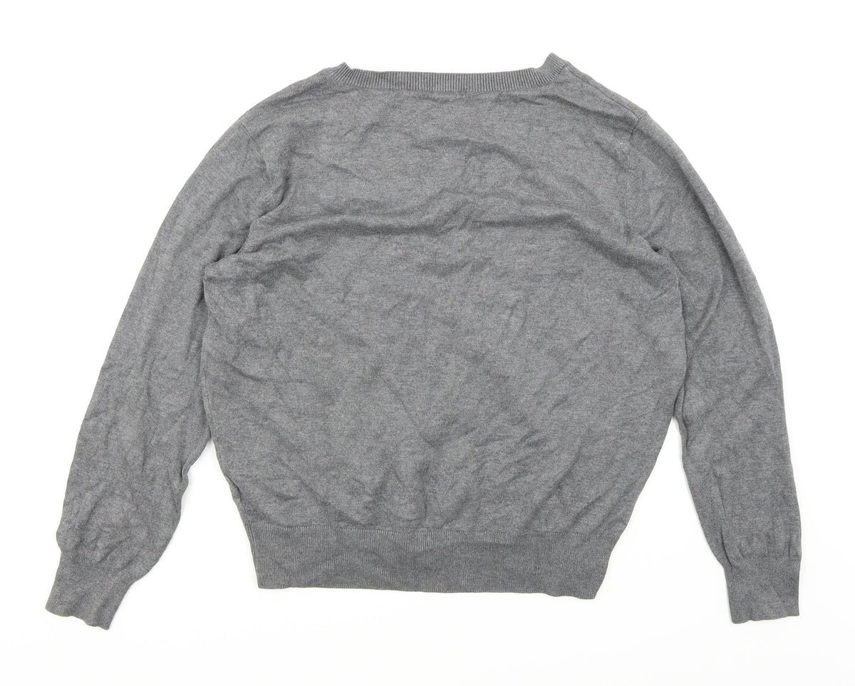 H&M Womens Grey   Pullover Jumper Size L