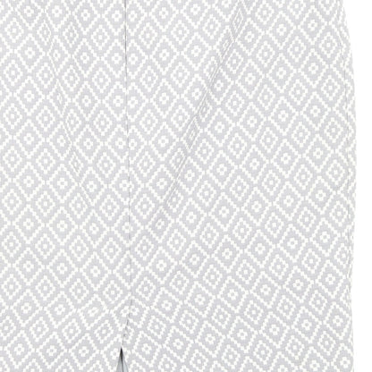 M&S Womens Grey Argyle/Diamond  A-Line Skirt Size 14