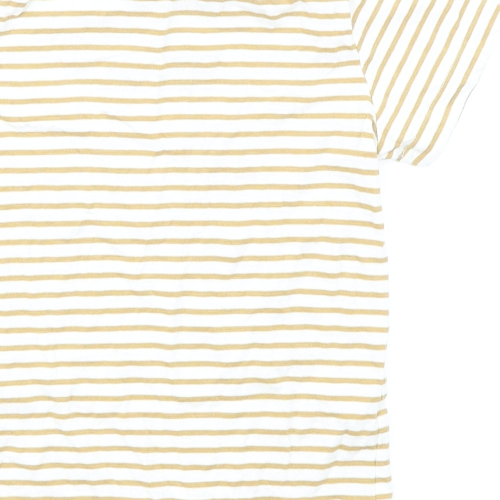 F&F Boys Brown Striped  Basic T-Shirt Size 3-4 Years