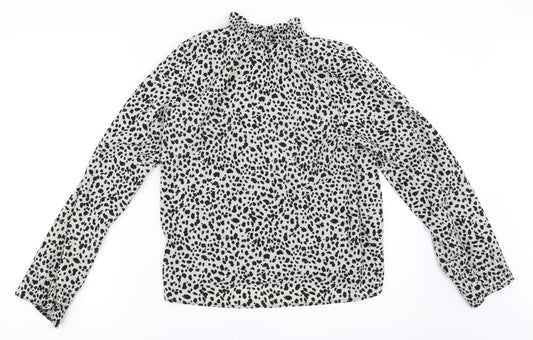 Womens UK Size 8 Preworn Grey Basic Blouse