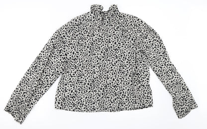 Womens UK Size 8 Preworn Grey Basic Blouse