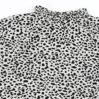 Womens UK Size 8 Preworn Grey Basic Blouse