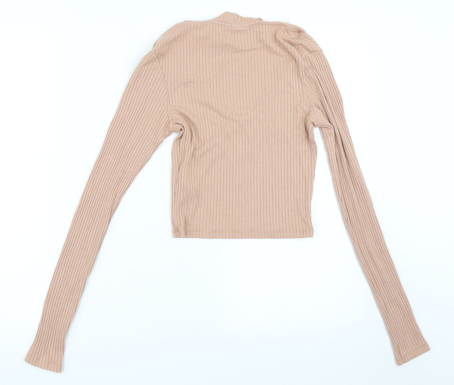 Womens UK Size 8 Topshop Beige Basic T-Shirt