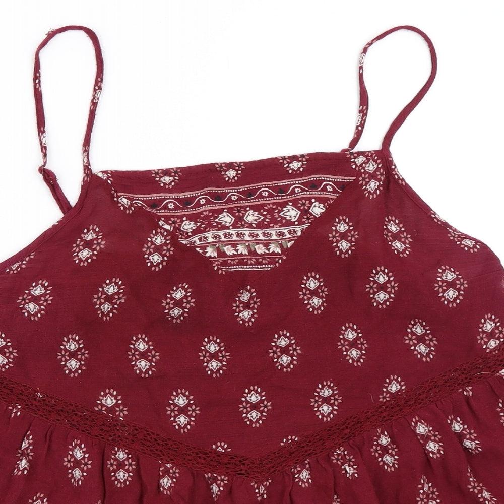 Womens UK Size 8 Red Herring Red Basic Blouse