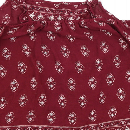 Womens UK Size 8 Red Herring Red Basic Blouse