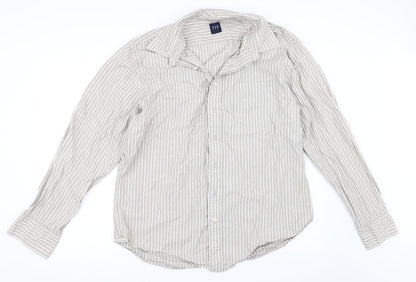 Mens UK Size XL Gap Beige  Button-Up Long Sleeve Casual Shirt