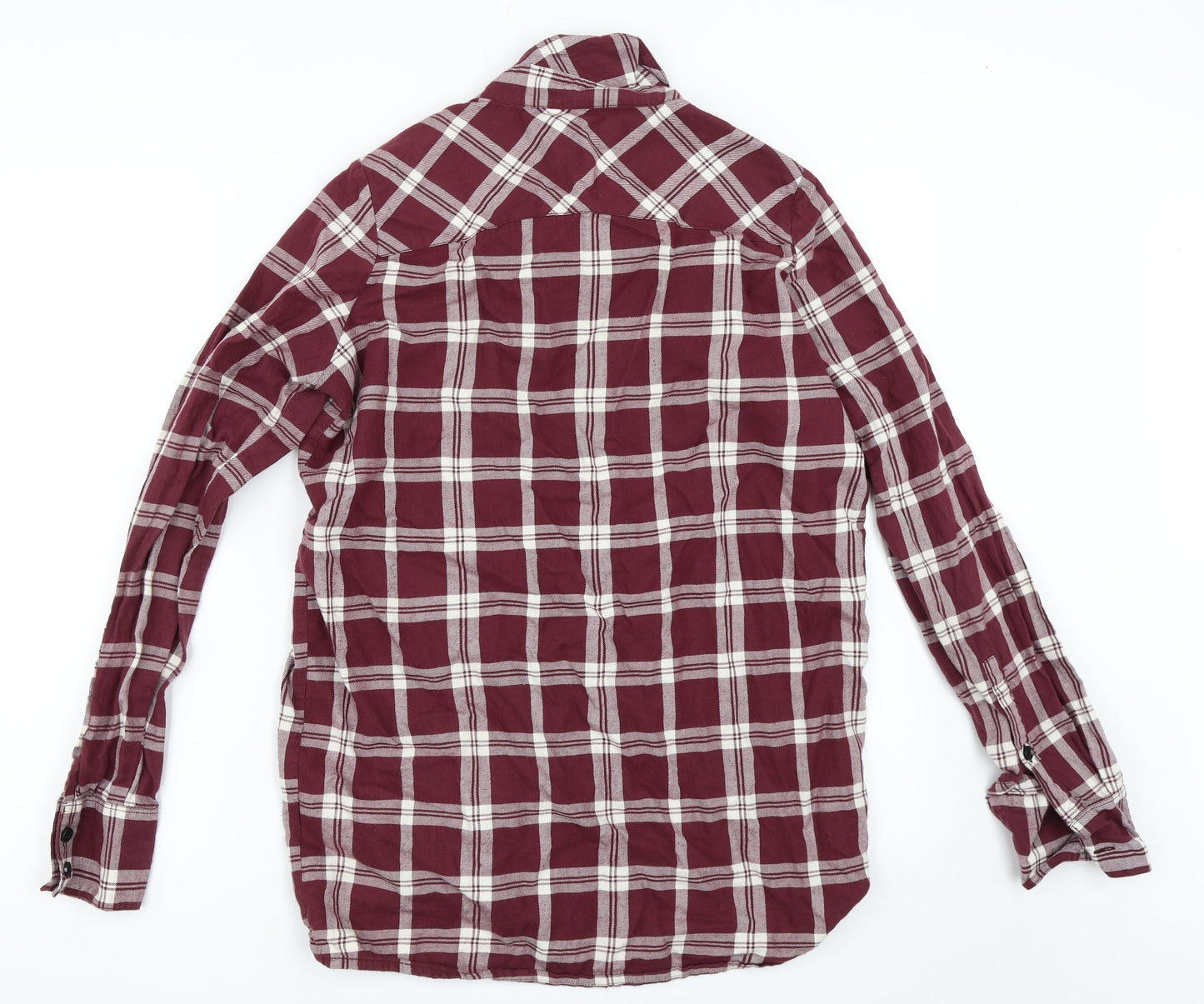 Fiftyfive Womens Red Check  Basic Blouse Size M