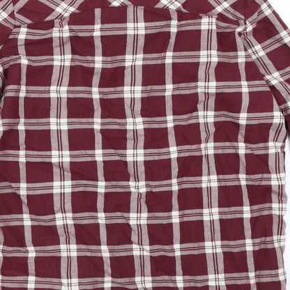 Fiftyfive Womens Red Check  Basic Blouse Size M
