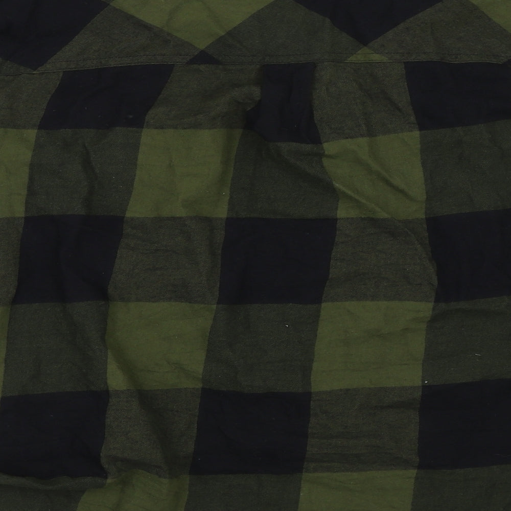 Womens UK Size 36 H&M Green Basic Button-Up