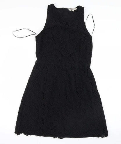 Marks and Spencer Womens Black  Lace Shirt Dress  Size 12