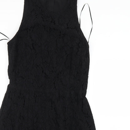 Marks and Spencer Womens Black  Lace Shirt Dress  Size 12