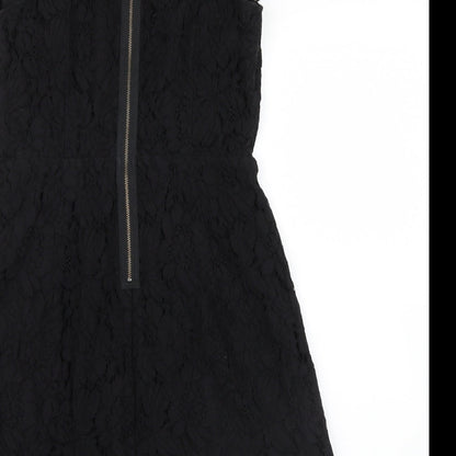 Marks and Spencer Womens Black  Lace Shirt Dress  Size 12