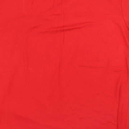 Peruzzi Womens Red   Basic T-Shirt Size 14