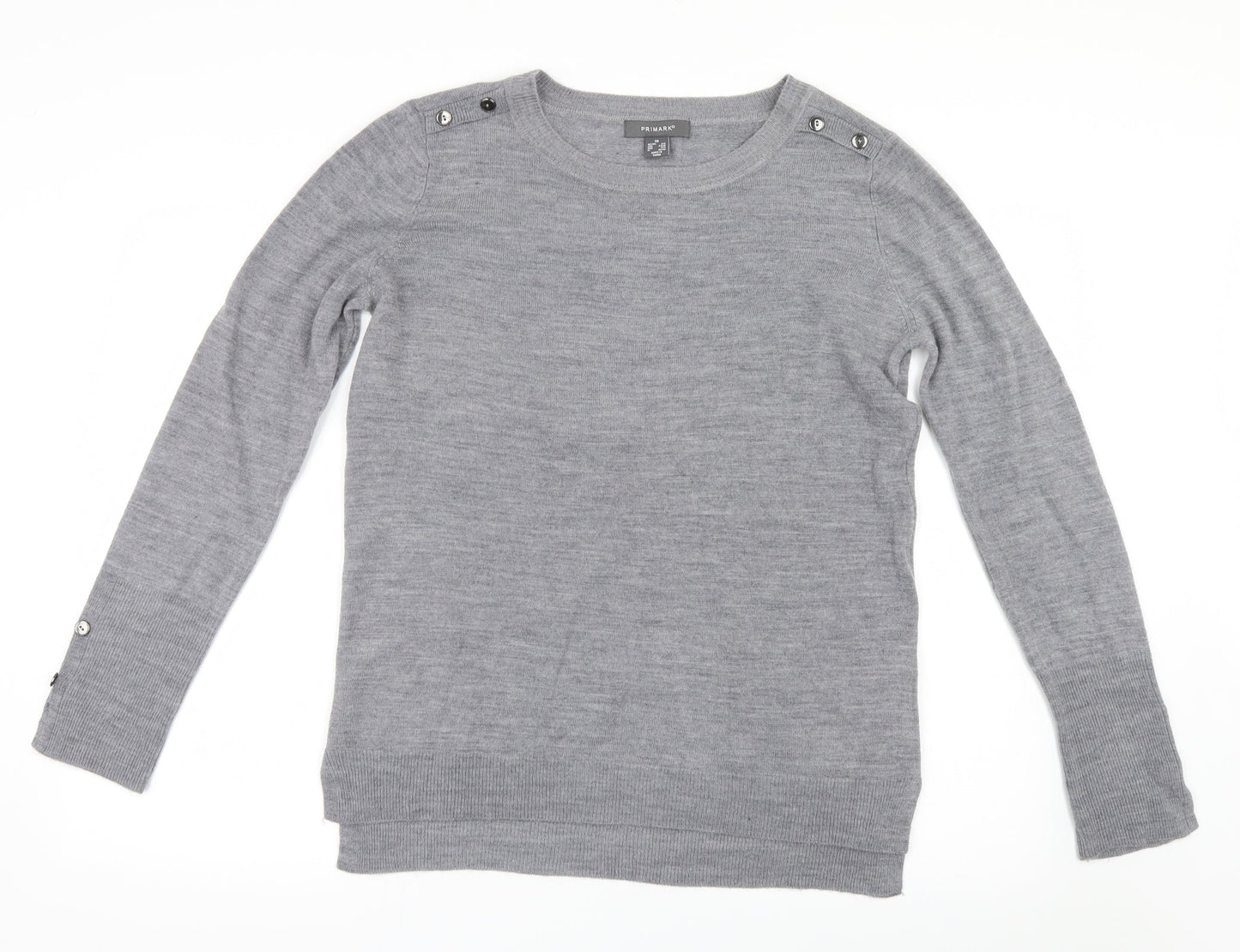Primark Womens Grey  Knit Pullover Jumper Size 6