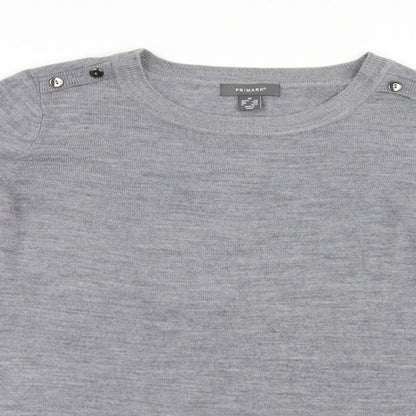 Primark Womens Grey  Knit Pullover Jumper Size 6