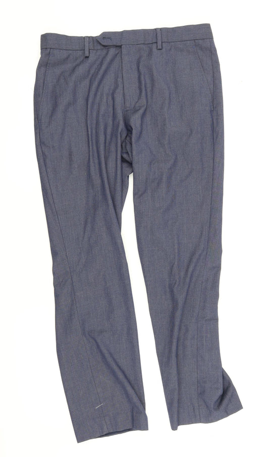 Primark Mens Blue   Dress Pants Trousers Size 32 in L26 in