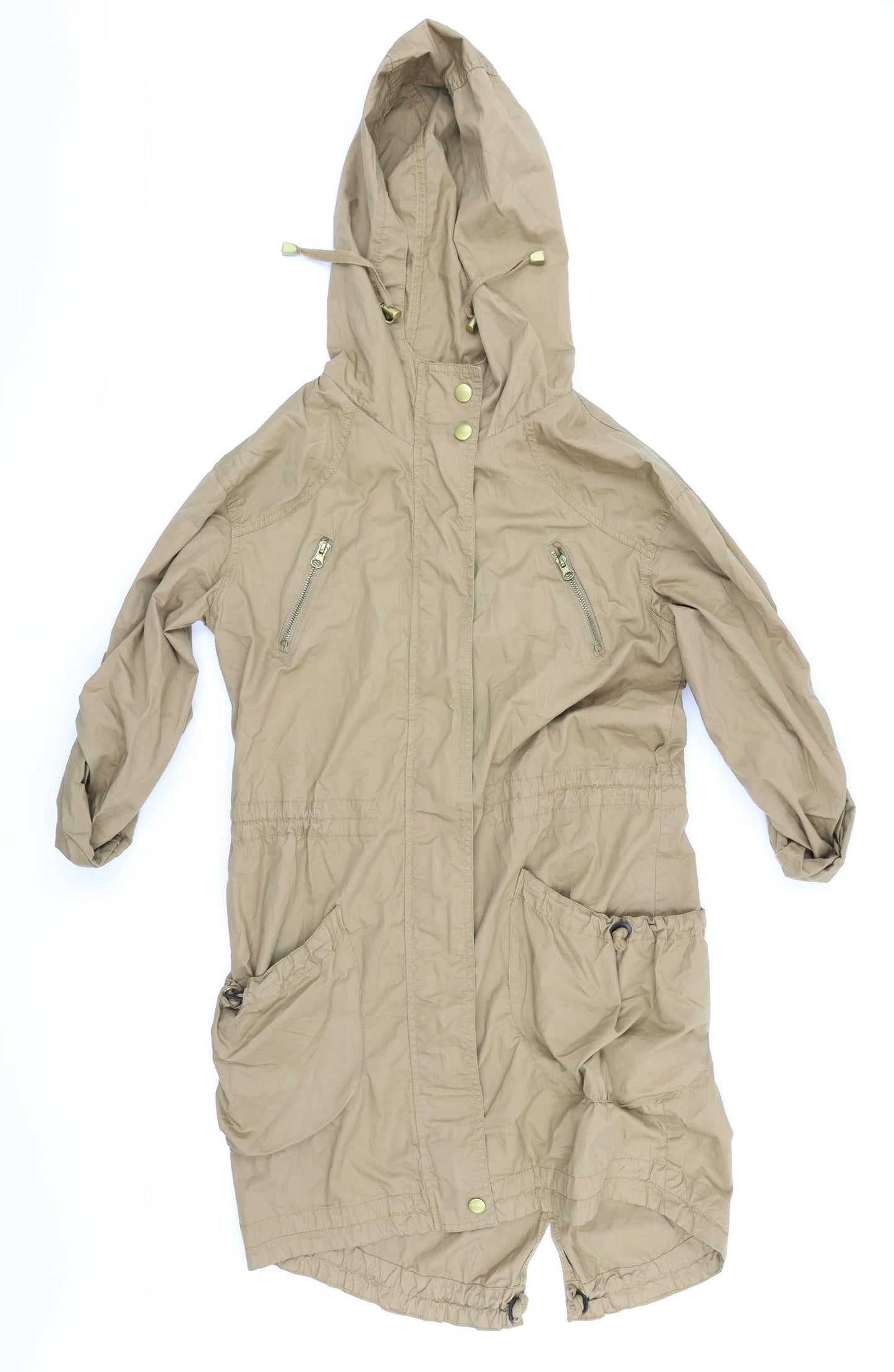 Womens UK Size 6 New Look Brown Rain Coat