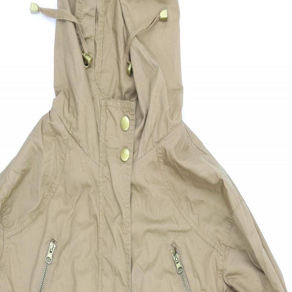 Womens UK Size 6 New Look Brown Rain Coat