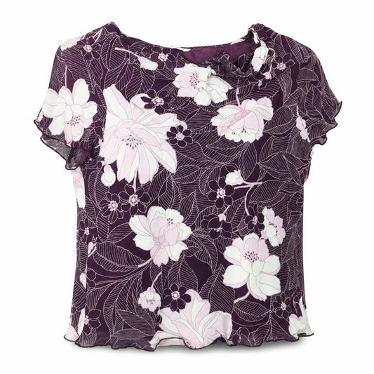 Womens UK Size 16 Berkertex Purple Basic Blouse