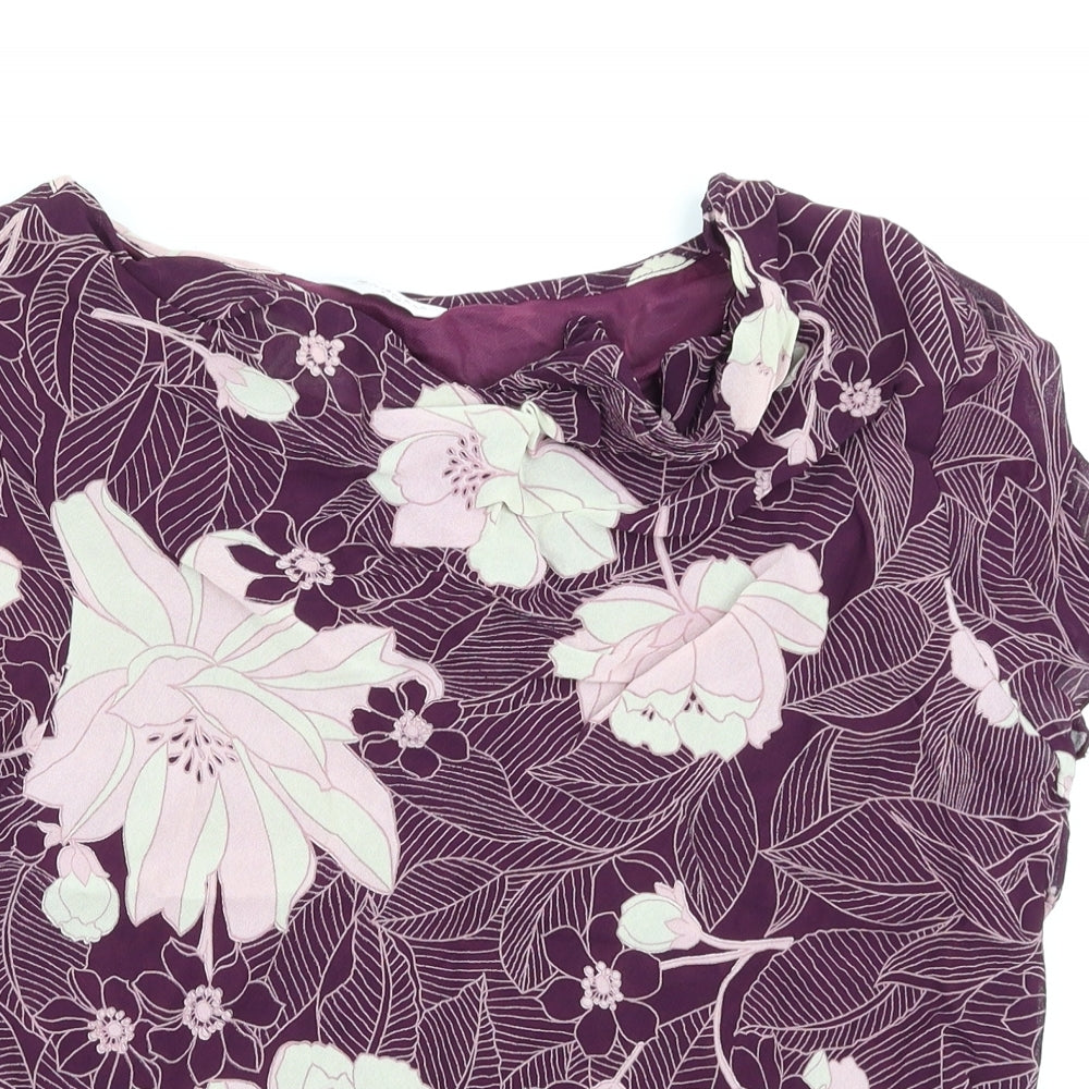 Womens UK Size 16 Berkertex Purple Basic Blouse