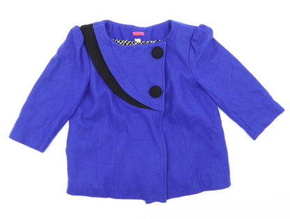 Lux Womens Blue   Overcoat Blazer Size XS