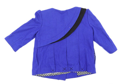 Lux Womens Blue   Overcoat Blazer Size XS