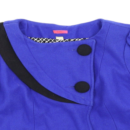 Lux Womens Blue   Overcoat Blazer Size XS