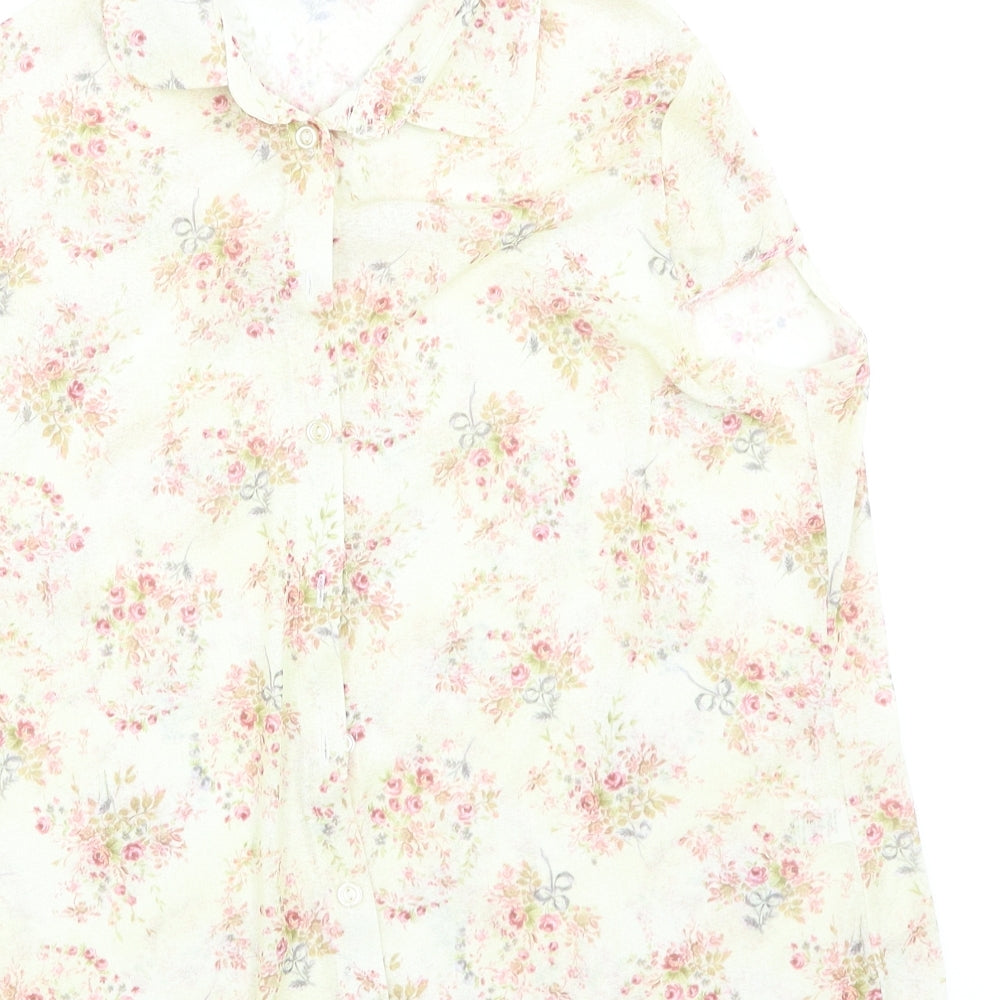 Womens UK Size 16 Berkertex Yellow Basic Button-Up