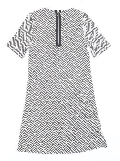H&M Womens Blue Argyle/Diamond  T-Shirt Dress  Size 6