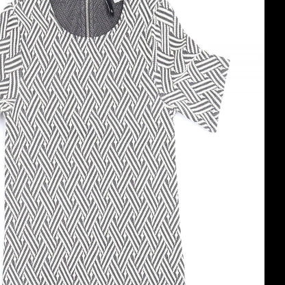 H&M Womens Blue Argyle/Diamond  T-Shirt Dress  Size 6